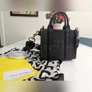 Marc Jacobs Mini Leather Tote Bag w/ additional strap